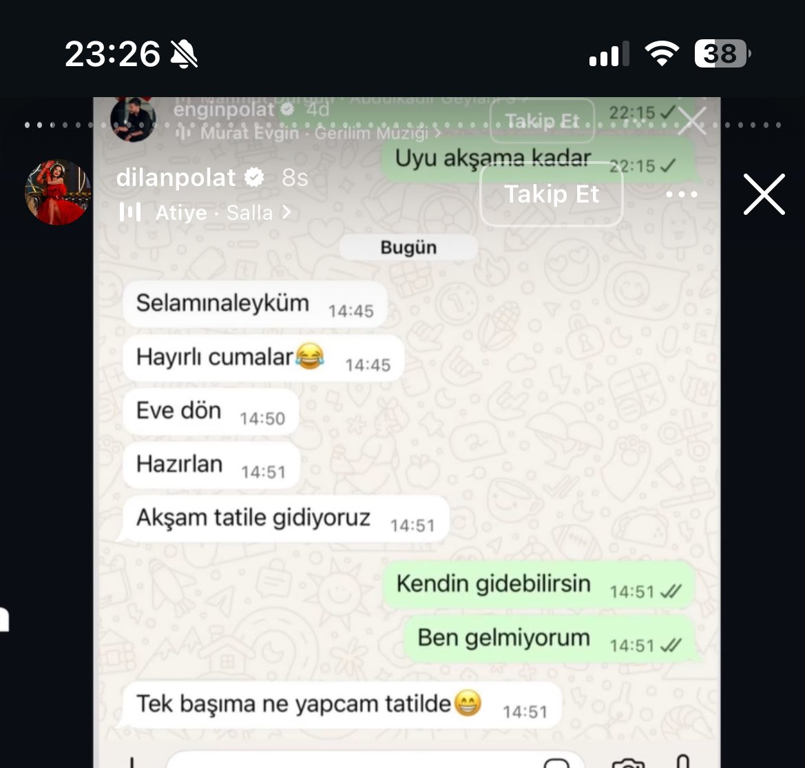 benim kayzerle olan toxic iliskiyi timea yayma konusunda cekinmezlik