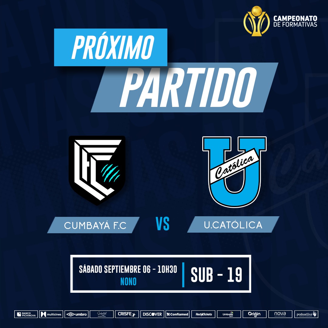 Los partidos del fin de semana en el #CampeonatoNacionalDeFormativas 🏆 

¡Lo que se viene para nuestros muchachos! 🤩💎

¡Vamos Cammaratas! 🔵⚪️

#FamiliaCammarata 
#TodosPorCatólica 
#FormativasUCatólica