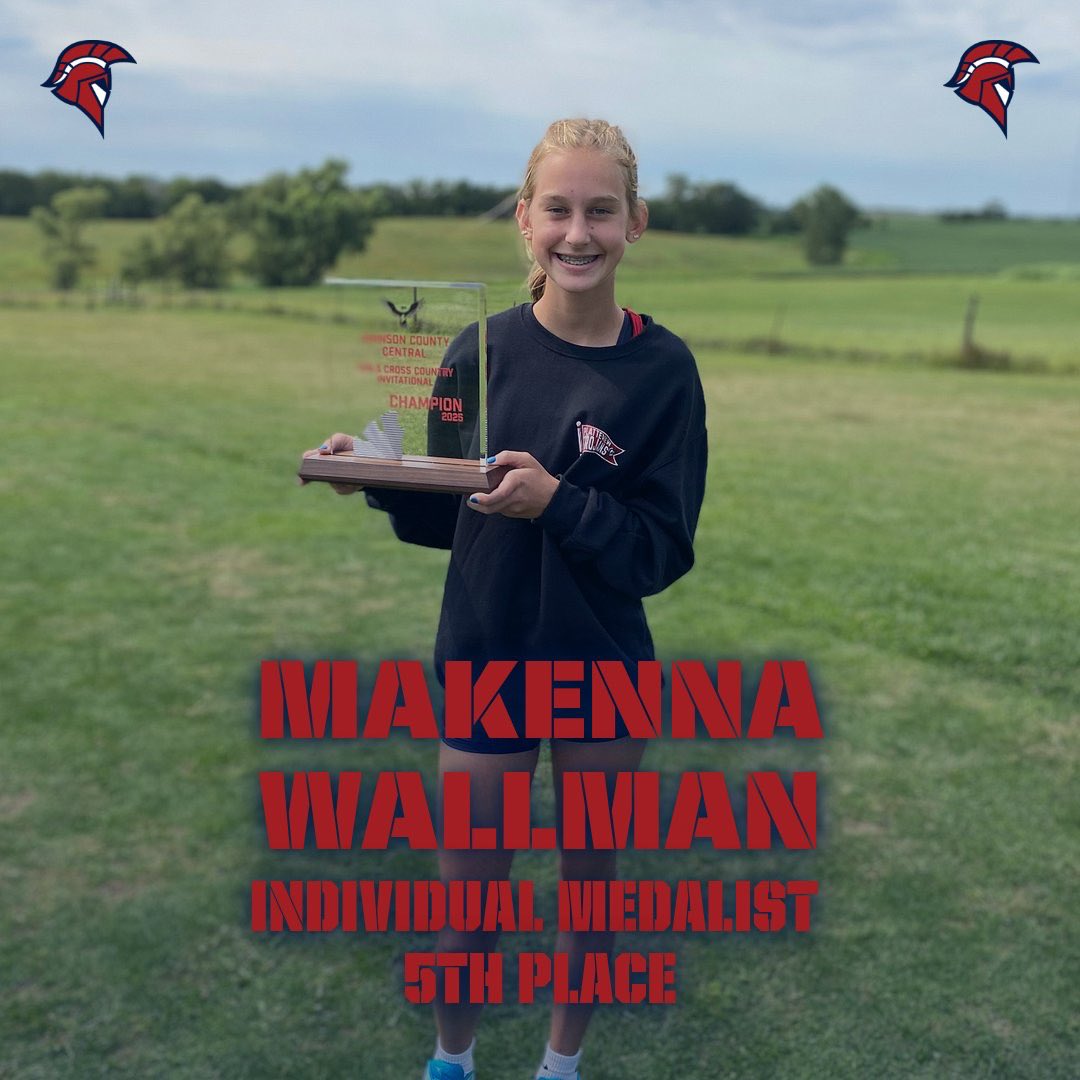 Platteview_XC's tweet photo. Platteview girls win the JCC Invitational!!

Brooklyn Kermmoade-1st place (new course and meet record)
Katy Neneman-4th place 
Makenna Wallman-5th place 
Reagan Soneson-7th place https://t.co/6VHHhFs0Ke
