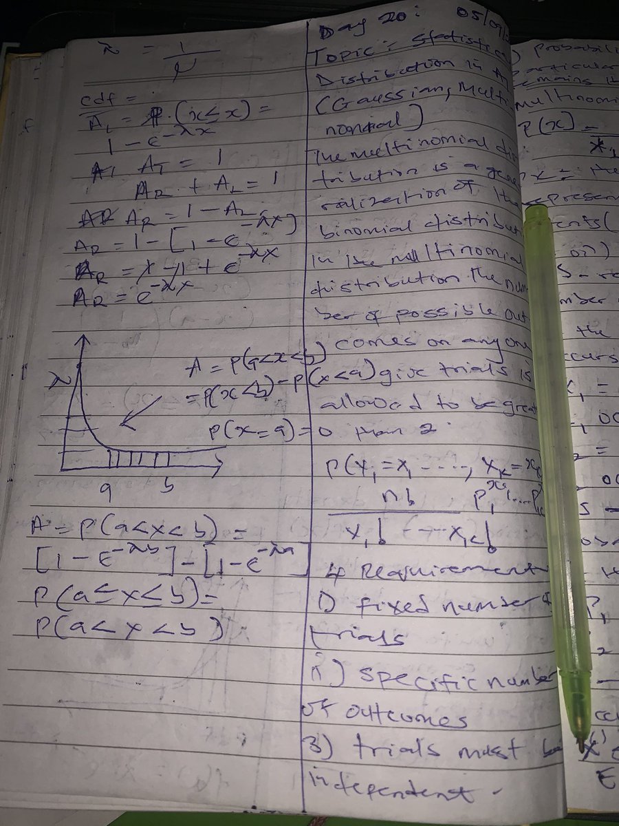 PromiseNwankw14's tweet image. 📘 Day 20: AI/ML Journey
🔹 Math → Statistical Distributions
• Gaussian (Normal) → bell curve, core to ML models
• Multinomial → outcomes w/ multiple categories (e.g., NLP word counts)
Distributions = backbone of probabilistic AI 🚀
#AI #MachineLearning #MathForAI