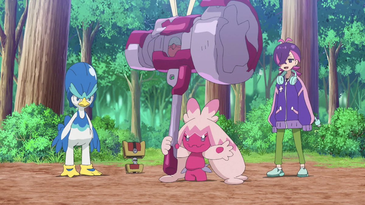 soulsilverart's tweet photo. I can’t believe Pokémon Horizons literally introduced a second shiny for Tinkaton today! https://t.co/cAQt8ZDrse