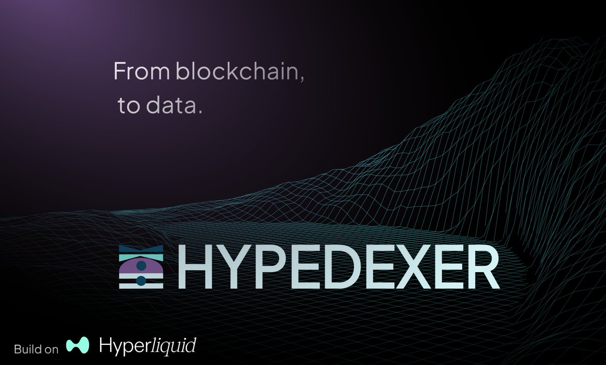 hypedexer's tweet image. HypeDexer — built on Hyperliquid by Enigma Validator.
All Hypercore historical data backfilled, ready for seamless integration into your analytics pipeline.
Indexed with our EU & Japan nodes for low-latency access
All fills stored in real times, for all adresses. ( more than the…