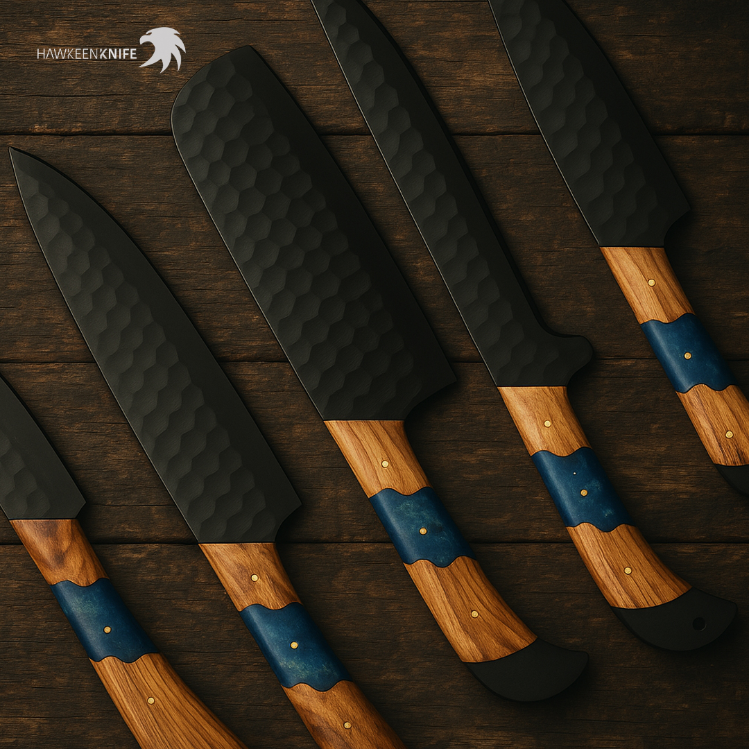 hawkeenknife's tweet image. The Handmade Chef Knife Set with Hammered Black Blades is here – premium quality, timeless design. Perfect for chefs &amp;amp; home cooks alike.

👉 Grab yours now: HawkeenKnife.com

#ChefKnifeSet #HandmadeKnives #HammeredBlades #KitchenEssentials #HawkeenKnife #ShoppingModes