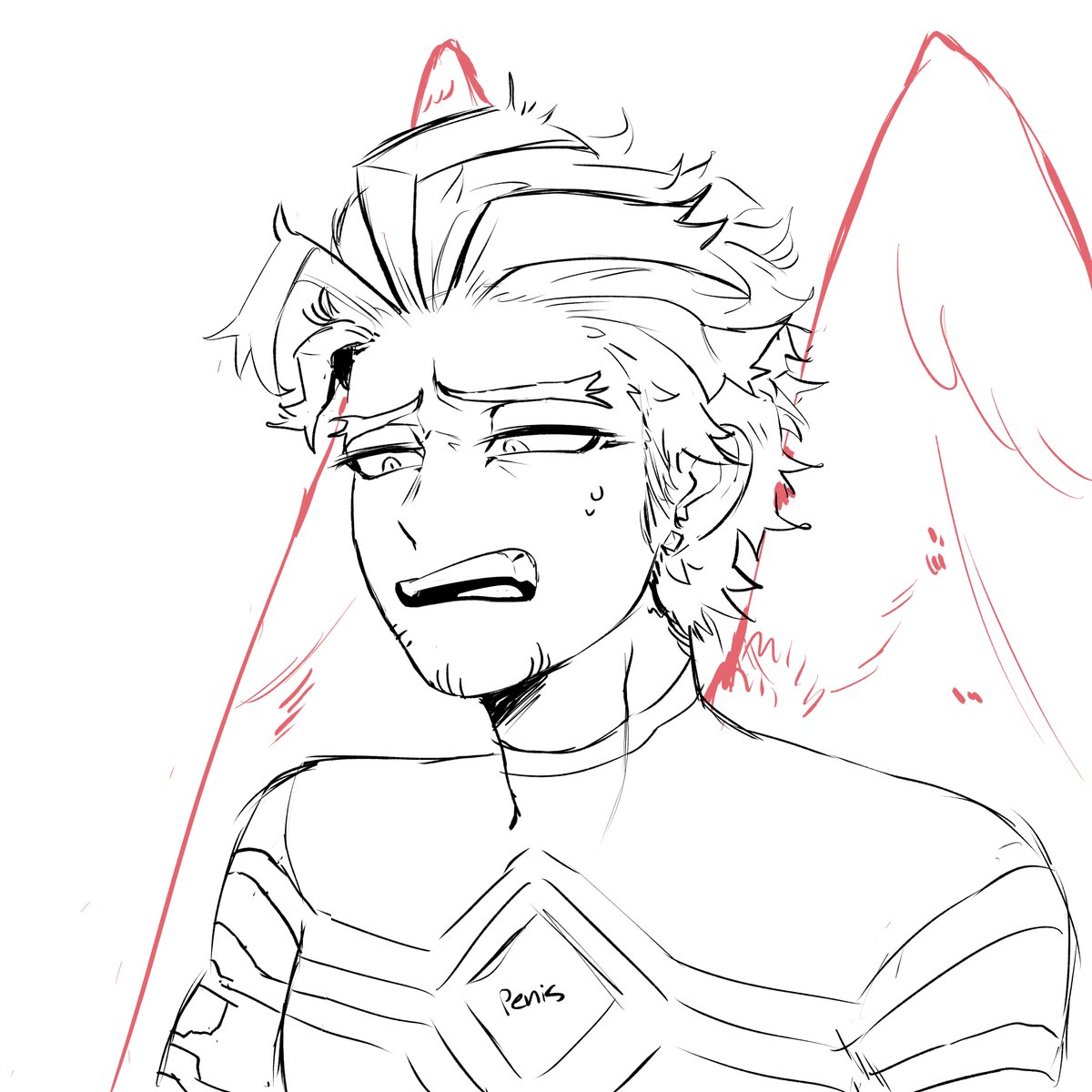 touyamorii's tweet photo. hawks after getting nerfed for the 7834568453689278th time https://t.co/sdI1s1DNzg