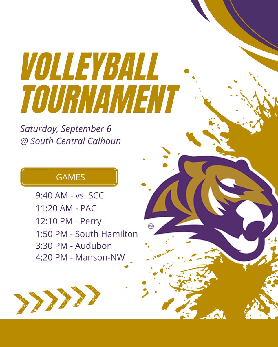 Tournament Day! 

Tiger Volleyball travel to SCC for the Early Bird Tournament! They have a full slate of games! Good luck Tigers! 

#TigerPride