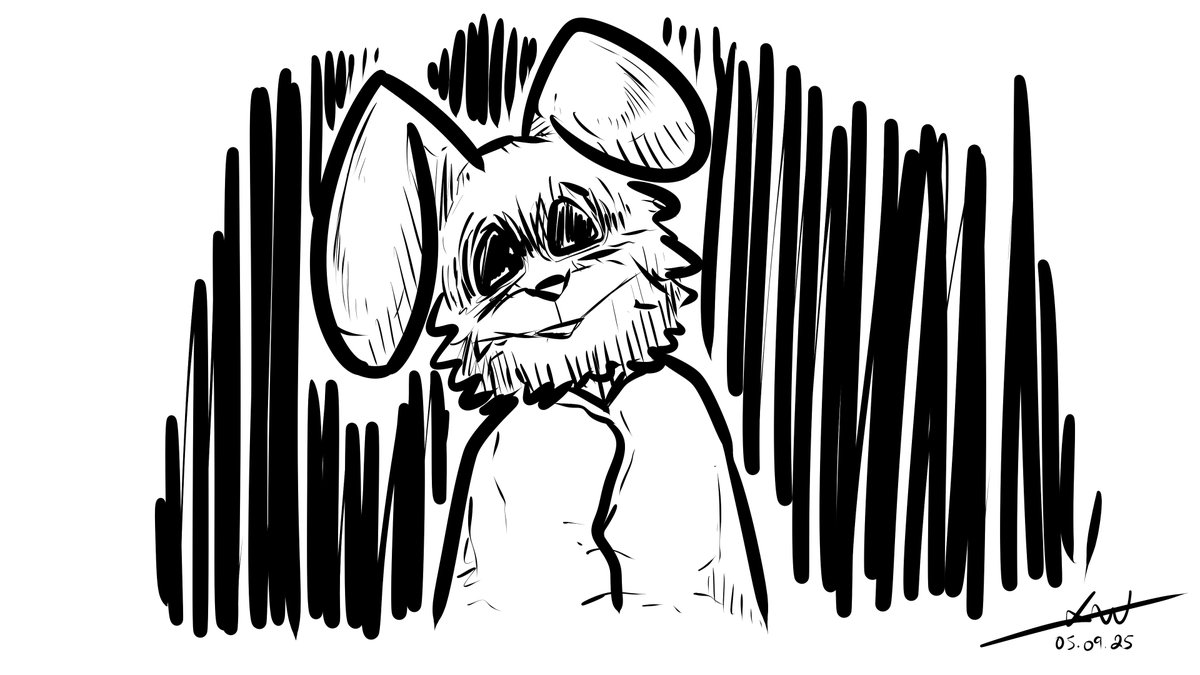 Je crois que je vais pas bien dormir cette nuit. Pas merci Antoine pour le lapin cursed !  #ZEVENT2025