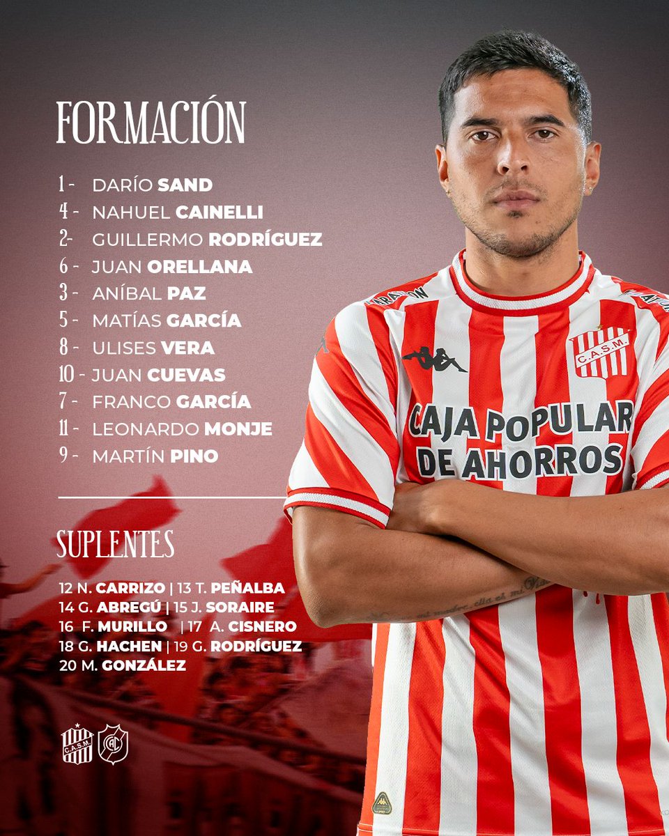 Los 11 de <a href="/CASMOficial/">Club Atlético San Martín</a> para visitar a <a href="/Colegiales1908/">Club Atletico Colegiales</a>