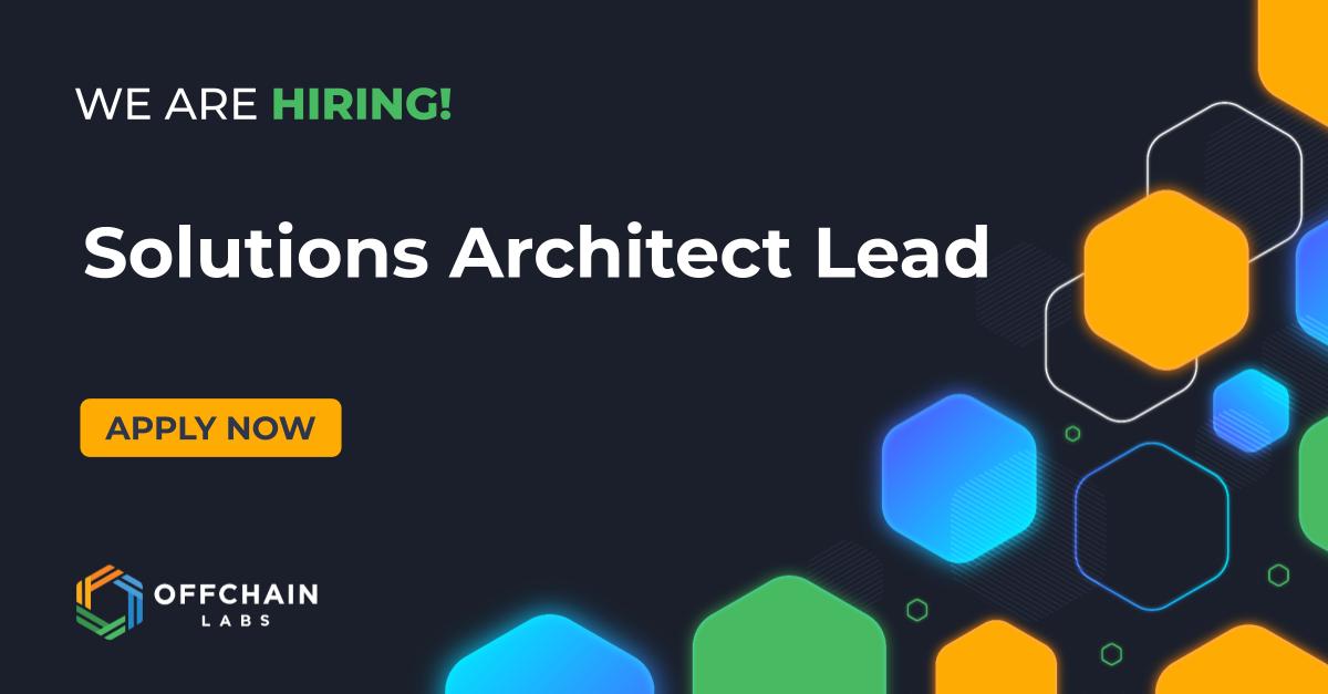 Offchain's tweet photo. We’re hiring for a Solutions Architect Lead! 

- support @arbitrum devs
- level up dev tooling &amp; SDKs
- shape Arbitrum's technical roadmap.

If you know Solidity/Rust/Golang and love helping builders win, apply or tag a fren 👇

https://t.co/PYSP2A8Mhc https://t.co/UbKPdDpuRN