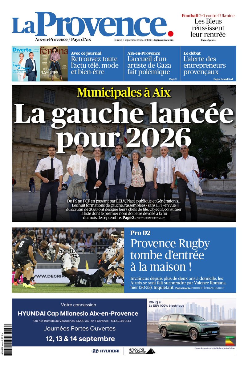 À la Une de nos éditions du samedi 6 septembre 👇