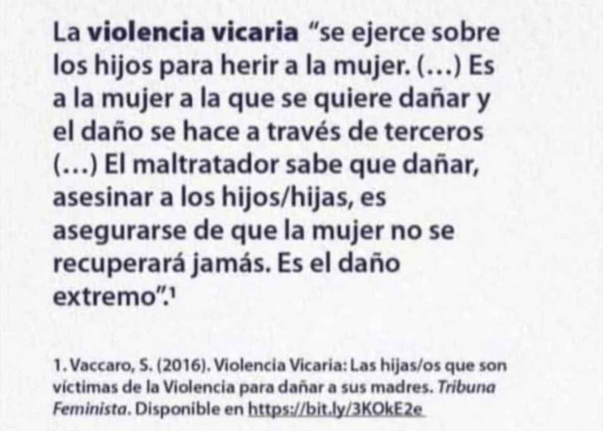 Hoy duele el país entero. Nadie puede ser indiferente a esta noticia, muy  lamentablemente y no es el primer caso de esta naturaleza.
¿Cuándo será el día que la sociedad y Estado hagan frente unido a la violencia vicaria y de género?
Justicia, es que no pase.