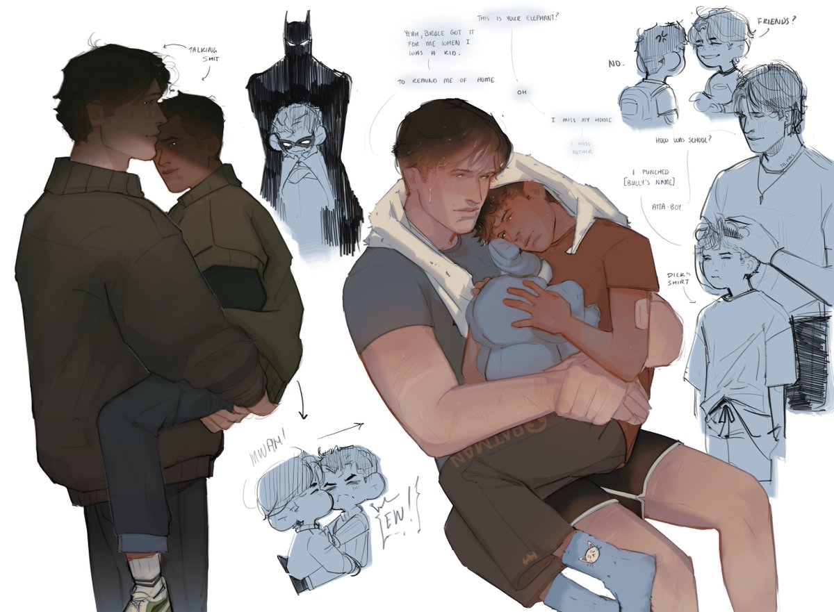 dynamic duo 2.0 (they bond over having to live in jersey of all places) #Nightwing #DamianWayne