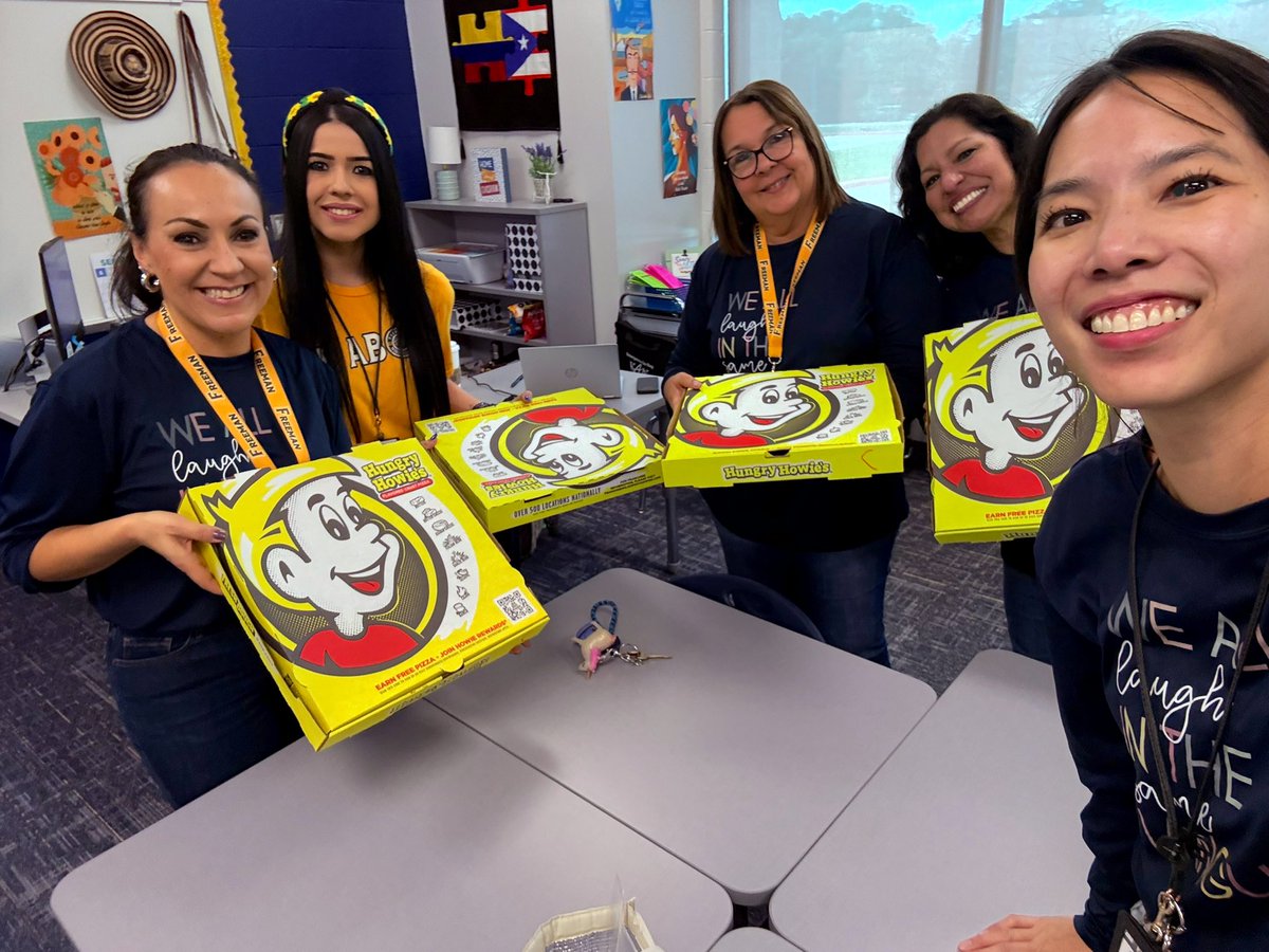 Happy National Cheese Pizza Day! ¡Gracias Hungry Howie’s &amp; <a href="/GoldenFHSEagles/">Freeman High School</a>!! 🍕