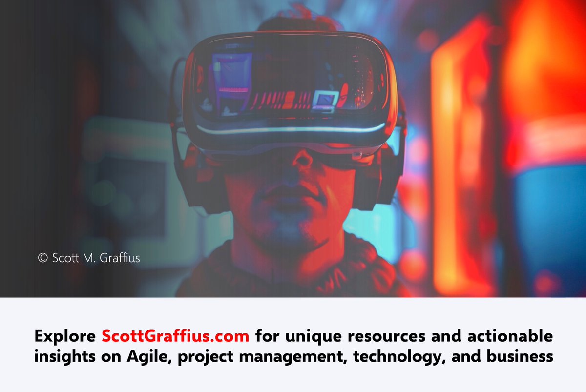 ScottGraffius's tweet image. Explore ScottGraffius.com for unique resources and actionable insights on Tech, Agile, Project Management/PPPM, and Business. Examples:

➡️  #AIInstitute - scottgraffius.com/blog/files/ai-…
➡️  #ExoticTeamDynamics - scottgraffius.com/blog/files/exo…
➡️  #TechGear - scottgraffius.com/blog/files/unw…