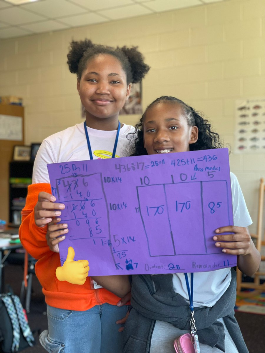 Boom! We know our partial quotients and area models! Smiling and working hard together <a href="/CatawbaTrail/">Catawba Trail Colts</a>
