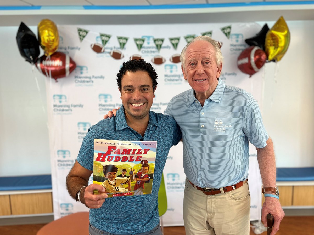KennyLopez_TV's tweet photo. Saints Legend, Archie Manning went to Manning Family Children's Hospital today to read the book, "Family Huddle," that his sons Eli, Peyton, and Cooper wrote. #neworleans #archiemanning #saints #manningfamily #football #familyhuddle #whodat @wgno #wgno https://t.co/vbGu8wFIZF