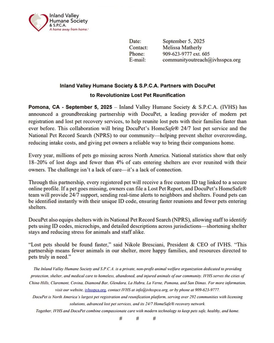 IVHS & SPCA tweet media