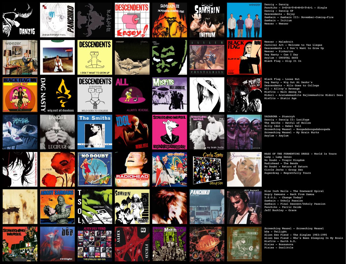 ifiss_hsfs's tweet photo. #promotwt ๐ฅ๐๏ธ.. albums i like and a few other stuff i like heh.. is this tuff #musictwt #danzigtwt #anitwt #descendentstwt ermm https://t.co/qkHsje0ptT