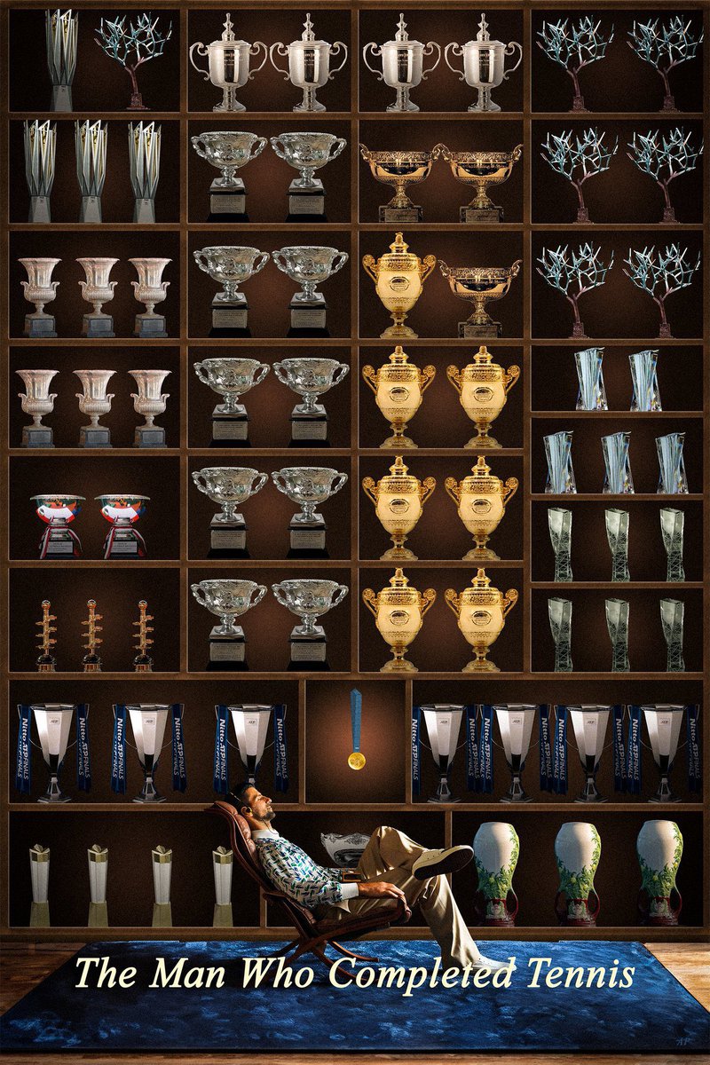 For those who say Djokovic won't win another slam, if he does amazing, if he doesn't it's still amazing!

<a href="/DjokerNole/">Novak Djokovic</a> has already completed Tennis. I said after he got to 22 slams that was more than enough for me, he's already given us so so much.

Love him and so proud of him.