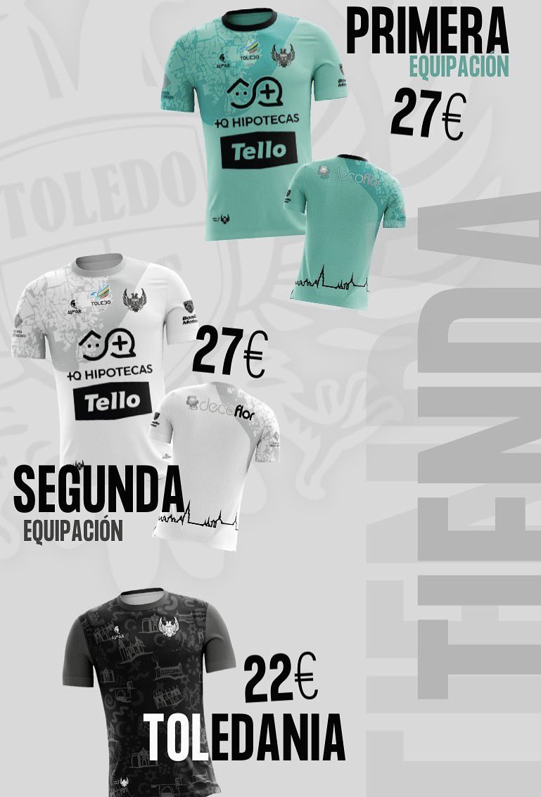 Las camisetas del <a href="/FS_Toledo/">CD Toledo Fútbol Sala 💚🦅</a> son muy bonitas.Pero la negra te hubiera hecho ilusión, x ser la camiseta d tu tierra “Dioni”,siempre decías q si me gustaba algo me lo comprara,así q esta vez va a ser en memoria tuya 🥲😇.Al igual q la de <a href="/gusaps/">gustavo perez segura</a> que es del pueblo de al lado tuyo.
