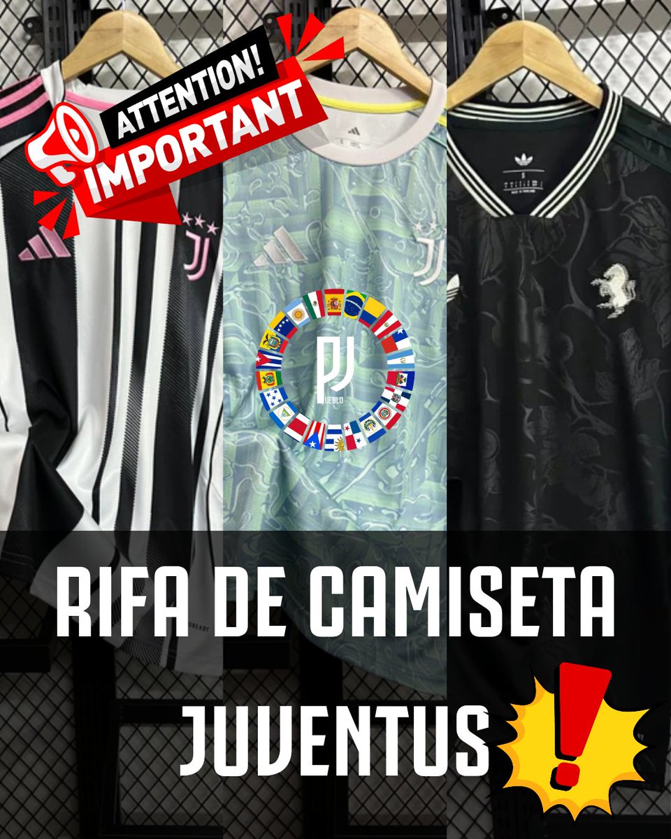 🚨 RIFA DE CAMISETA 🚨
🥳 Para celebrar los 6k en YouTube🎉 
Gana 1️⃣ camiseta de la #Juventus 25-26 (la que tu prefieras)‼️

Para participar:
✅ 👍 &amp; 🔄 a esta publicación
✅ Haz tag a 2 amigo@s
✅ Sigue <a href="/Pueblo_Juve/">PuebloJuve</a> y Subscribete en YouTube 👇
🔴 youtube.com/@pueblojuve

👀 L@s