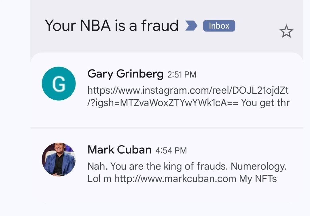 My bigger hater <a href="/mcuban/">Mark Cuban</a> 

He gets mad when I point out how the NBA is a fraudulent 

<a href="/dallasmavs/">Dallas Mavericks</a> trade <a href="/luka7doncic/">Luka Doncic</a> 
And somehow Dallas got the 1st pick right after 

<a href="/kawhileonard/">Kawhi Leonard</a> was given a extra 28 million in a Scam to get hin to sign with <a href="/LAClippers/">LA Clippers</a> 

<a href="/NBA/">NBA</a> IS FIXED