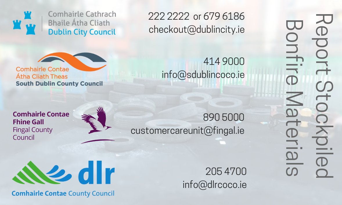 #DidYouKnow you can contact your council to have a bonfire stockpile removed.

Firefighters from Tallaght station responded to this stockpile fire last night.