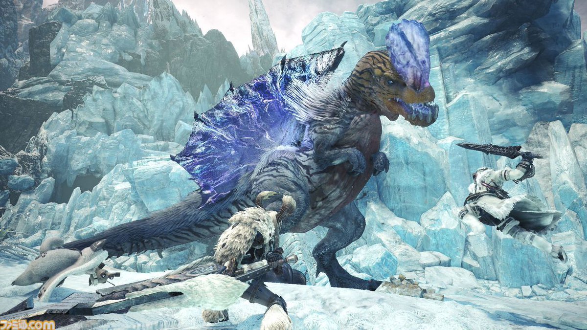 famitsu's tweet image. 【今日は何の日？】
2019年9月6日『モンスターハンターワールド：アイスボーン』が発売。今年で6周年
famitsu.com/article/202509…

過去作からの人気モンスター大量復活に大盛り上がり。マスターランクやクラッチクロー、導きの地など新要素も多数。

#MHWアイスボーン