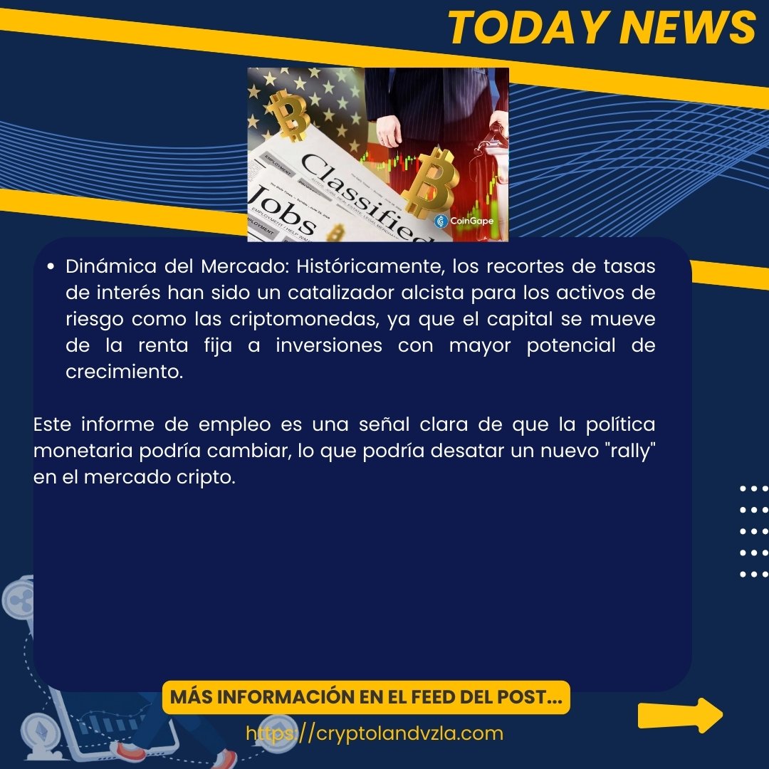 ¡Gran Noticia! 🚨¡El Mercado Laboral de EE.UU. UU. se Debilita y Bitcoin Sube! 📉🚀
¡Atención, #CriptoComunidad! 📢 Los nuevos datos de empleo en EE.UU. UU. Muestra que la economía creó solo 22.000 nuevos puestos en agosto, una cifra muy por debajo de las expectativas. Este dato
