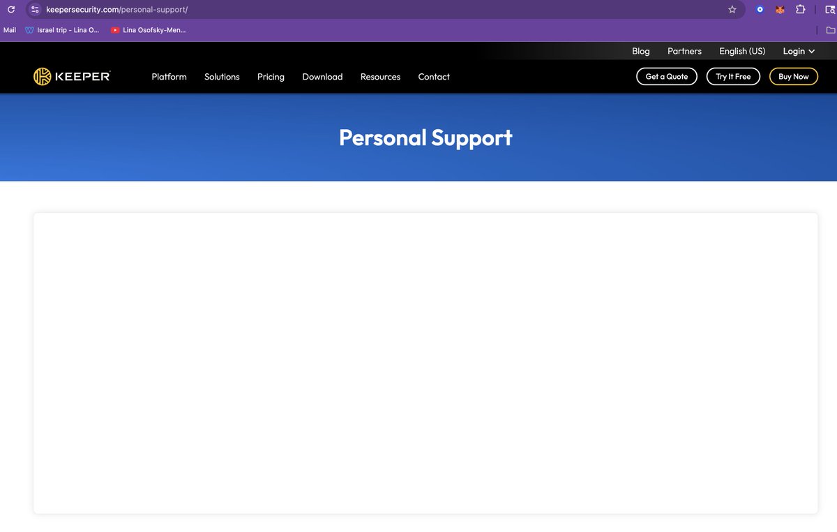 mosofsky's tweet photo. @keepersecurity your https://t.co/Fc8e2eJZNO support page is blank on various browsers and platforms. https://t.co/qQ68SeN4te