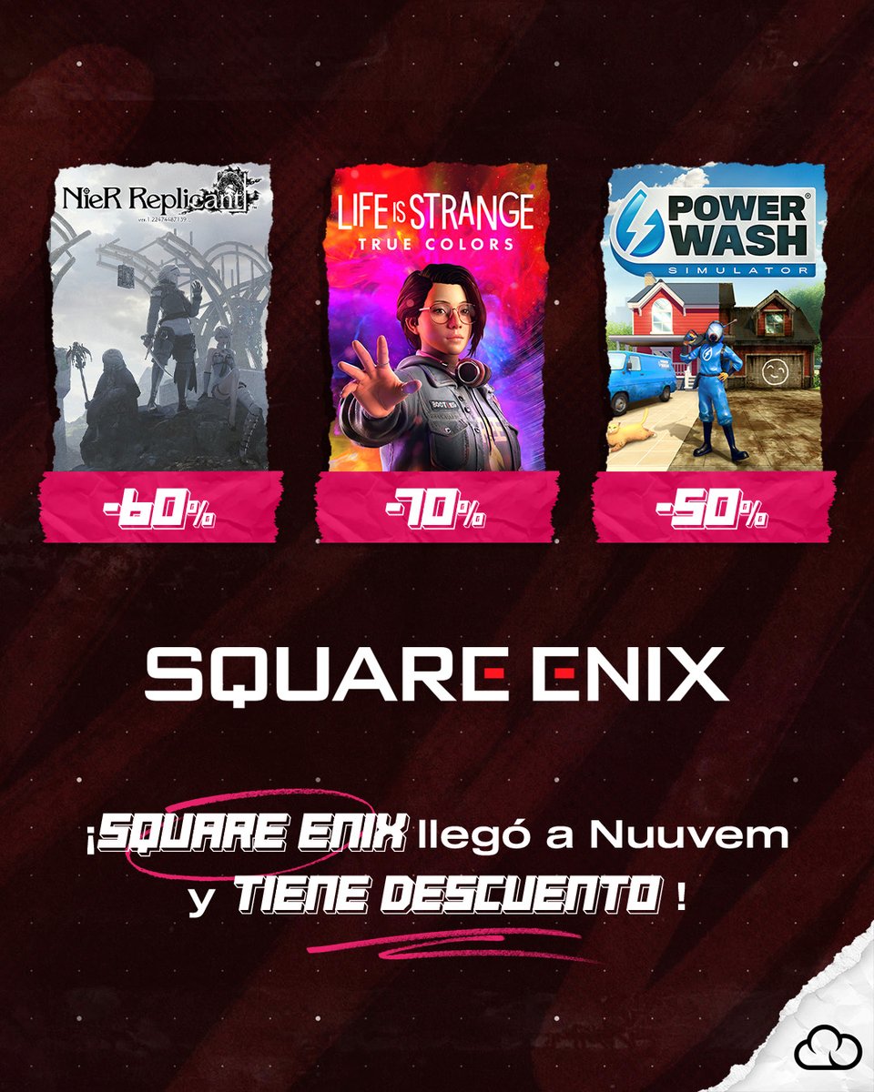 ✨¡Square Enix llegó a Nuuvem y tiene DESCUENTO! ✨ 

💥 NieR Replicant ver.1.22474487139... – 60% OFF

🌀 Life is Strange: True Colors – 70% OFF

💧 PowerWash Simulator – 50% OFF

¡Y más! ¡Accede a la campaña y aprovecha!

Por tiempo limitado

Accede a: ow.ly/Ec4E50WRzWC
