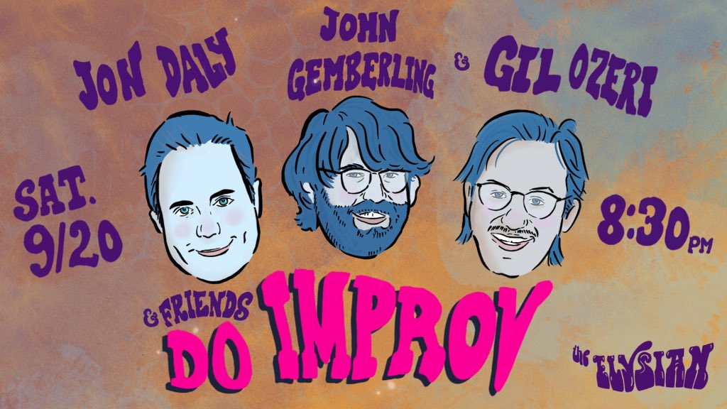 Me &amp; Gilly &amp; Jonny do show! Come see, mom! Come see!
elysiantheater.com/shows/friendsd…