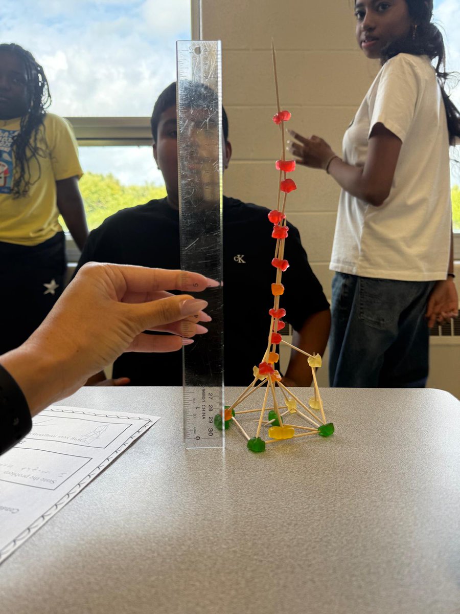 Friday STEM Challenge <a href="/rjlee_ps/">Robert J. Lee Public School</a> 8A vs 8B - Who can build the tallest free-standing structure using toothpicks and gummy bears? The winning structure was 12 inches tall! (Insert Gummy Bears song here) <a href="/TeralynP/">Teralyn Phipps</a> <a href="/PeelSchools/">Peel District School Board</a> #CommunityBuilding #SenseOfBelonging