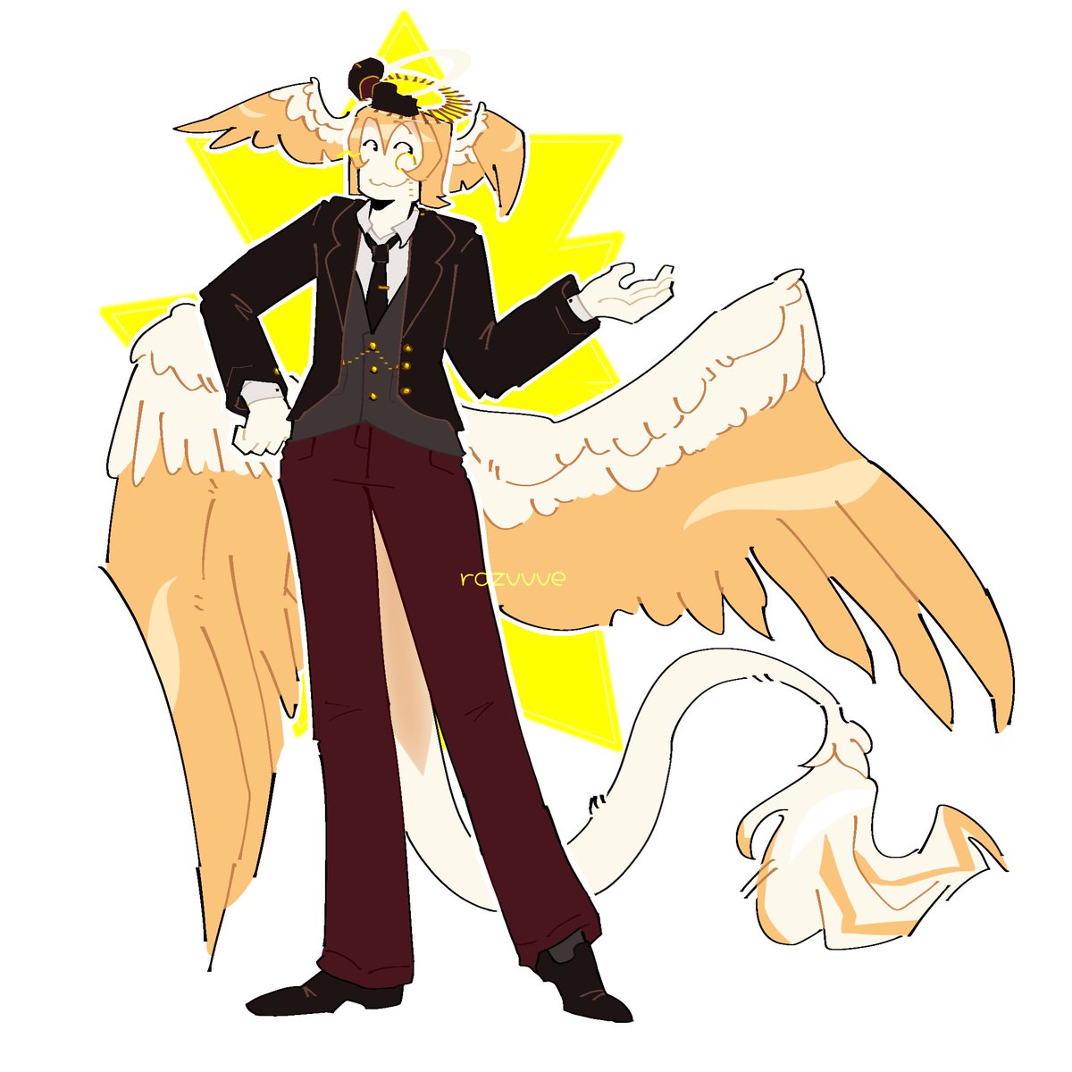razvvve's tweet photo. haiii guess who got sick at the beginning of school

heres just an oc i made...today...
they don't have lore yet lol

#oc #originalcharacter #robloxoc #angel #train https://t.co/qBZVpFka58
