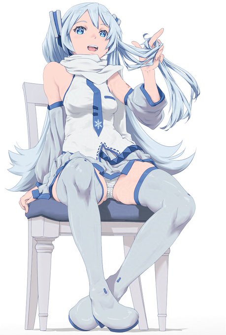 昨日の対になる白ミク 