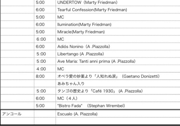 marty_friedman's tweet photo. 昨日のセトリ
Yesterday’s set list 
We will be doing more of this… https://t.co/wQJilF0jVW