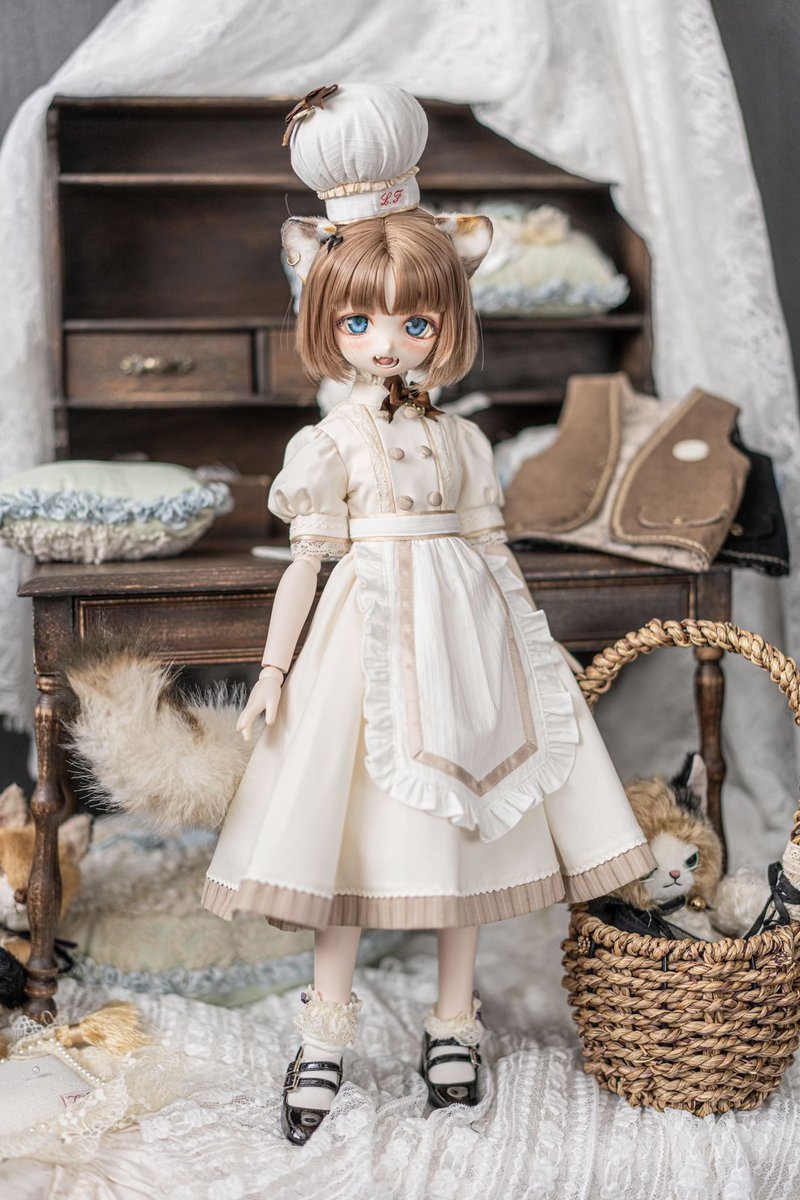 【Pastry Chef】👩🏻‍🍳

わぁ〜！本当に可愛すぎます💕
小さなパティシエさんみたいで、見ているだけで癒されます🍰✨

細かいところはまた調整しますね！🪡