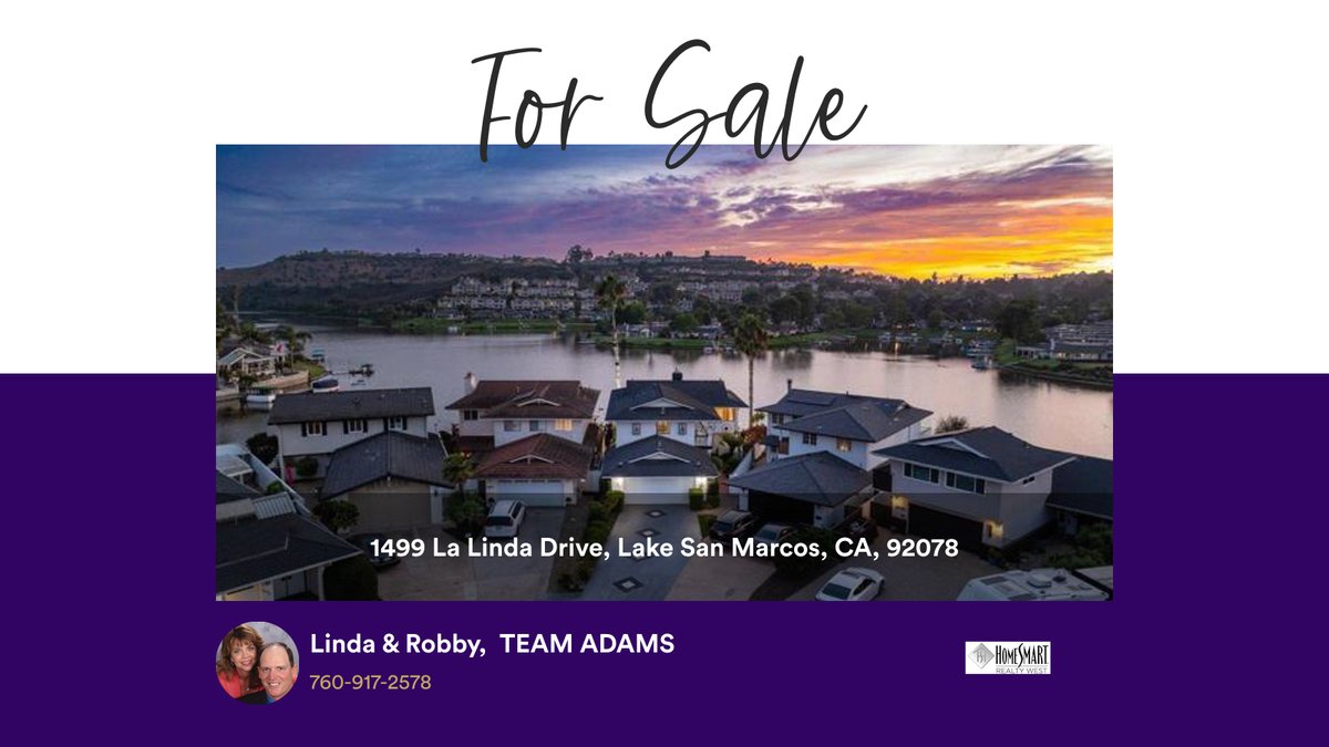 ASureSale's tweet photo. 🛌 4 🛀 3 🚘 2
📍 1499 La Linda Drive, Lake San Marcos, CA, 92078

My latest listing on RateMyAgent.
DRE 01479087 
https://t.co/2Bum7Mfq2C

...
#ratemyagent #realestate  #TeamAdams #ASureSale #lakesanmarcos #sanmarcosca  #homesmartrealtywest #NorthCountySanDiegoHomes... https://t.co/uD09WqYtpl