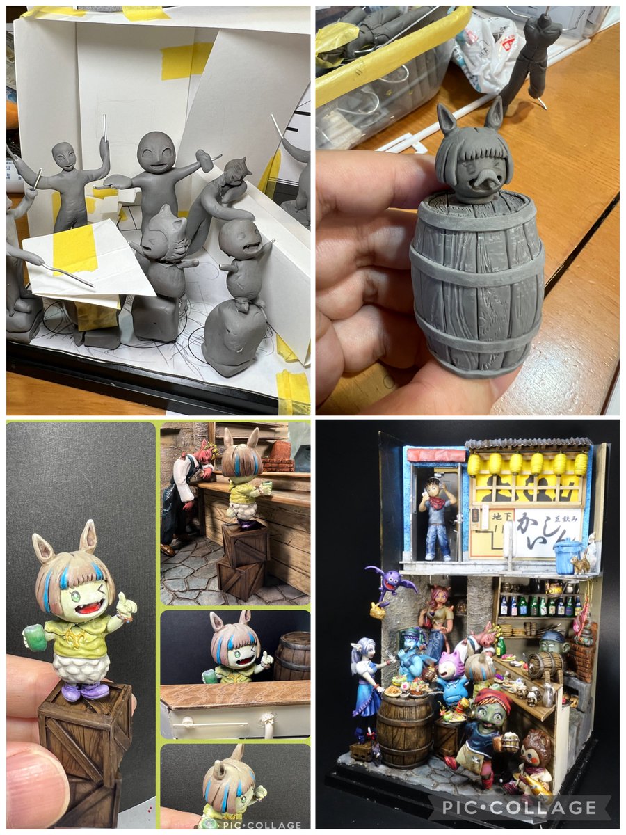 #アナログはいいぞ

アナログフルスクラッチ
・時間かかる
・マジで終わり見えない
・毎回作り始めむっちゃ不安
・セーブ機能ほぼ無しにつき、やり直す場合は最初から

でも自分の手のひらの中でカタチが出来上がって、世界が生まれていくのが本当に楽しい

あと脱線して遊べます(プク髭危機一髪)🤣