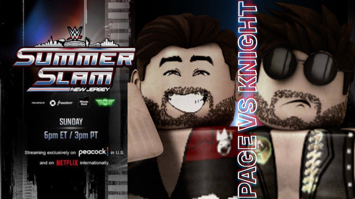 WWERBLXpage's tweet photo. LA Knight and Zachariah Page will go one on one for the United States Championship at #RBLXSummerslam! https://t.co/J26cmETKXX