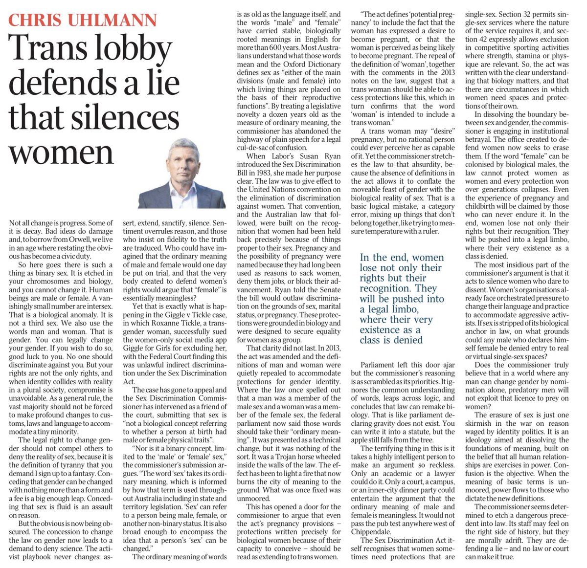 009Kat's tweet image. “In dissolving the boundary between sex and gender, the commissioner is engaging in institutional betrayal. The office created to defend women now seeks to erase them. If the word “female” can be colonised by biological males, the law cannot protect women as women and every…