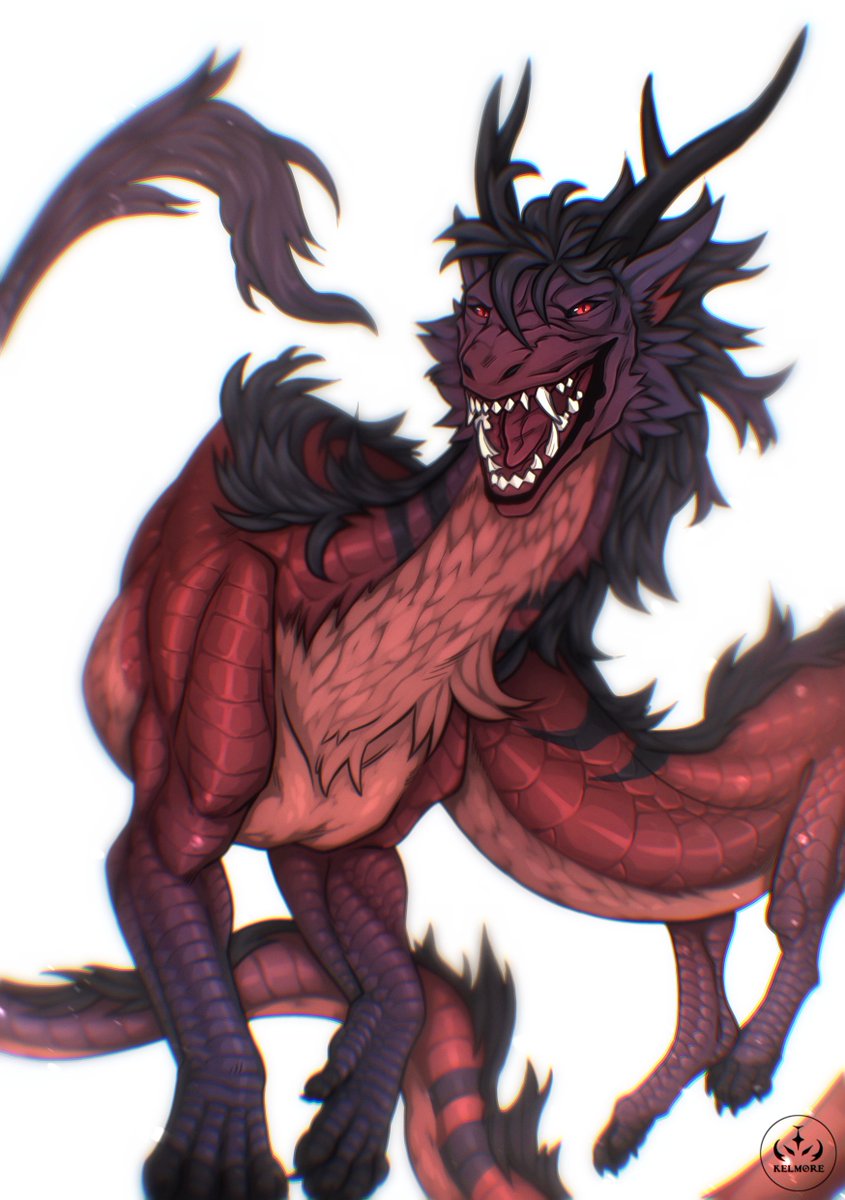 Cadeau ko-fi pour Vivii ! ✨
un beau dragon plein d'écailles !
