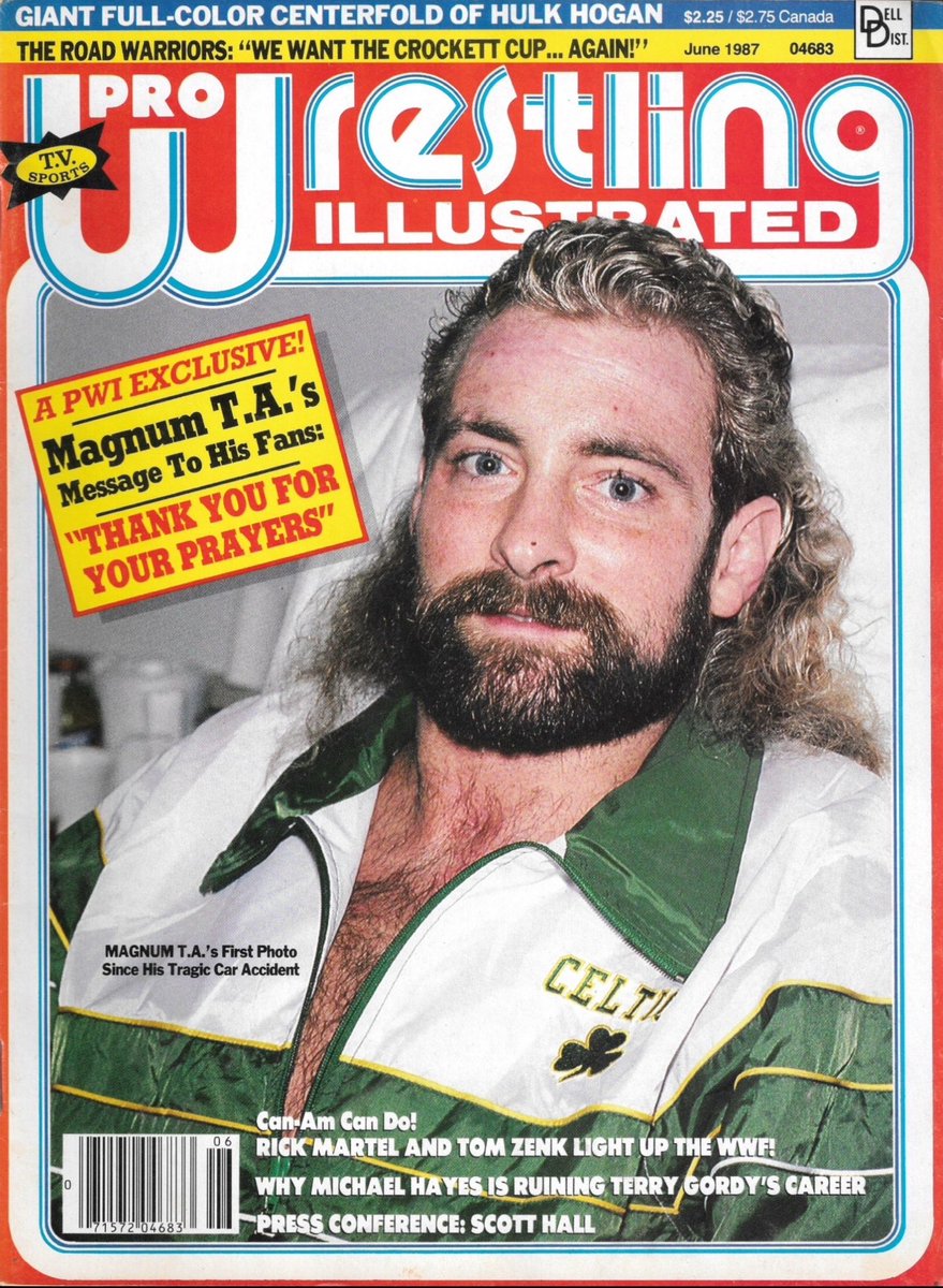 VintageWWFMag's tweet photo. Pro Wrestling Illustrated June 1987 #MagnumTA https://t.co/mVKYkiuDZ6