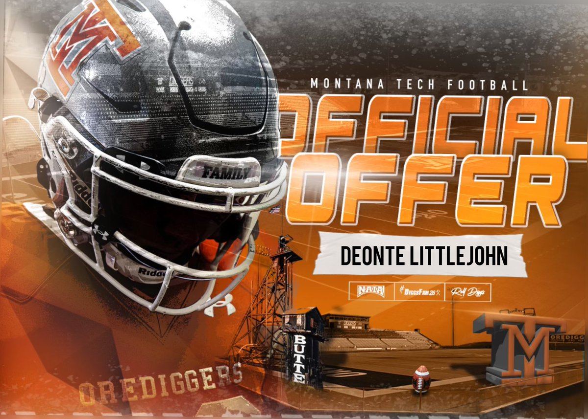 Deonte Littlejohn ATH (@dlittlez) on Twitter photo After agreat conversation with <a href="/KodyTorgerson/">Coach Kody Torgerson</a> , I’m blessed to say I’ve received an offer from <a href="/MonTechFootball/">Montana Tech Football</a> !!!
<a href="/westcoastpreps_/">West Coast Preps</a> <a href="/BrandonHuffman/">Brandon Huffman</a> <a href="/_CoachBlue20/">Joel (Coach Blue) Isaac</a> <a href="/yourdons/">Acalanes Football</a> <a href="/PrepRedzoneCA/">Prep Redzone California</a> <a href="/LanceSmithTPC/">Lance Smith</a> <a href="/CJacksonWCP/">Chris Jackson</a> <a href="/GregBiggins/">Greg Biggins</a> <a href="/CoachMAllenFB/">Montell A. Allen II</a> <a href="/CoachKyleSamson/">Kyle Samson</a> After agreat conversation with <a href="/KodyTorgerson/">Coach Kody Torgerson</a> , I’m blessed to say I’ve received an offer from <a href="/MonTechFootball/">Montana Tech Football</a> !!!
<a href="/westcoastpreps_/">West Coast Preps</a> <a href="/BrandonHuffman/">Brandon Huffman</a> <a href="/_CoachBlue20/">Joel (Coach Blue) Isaac</a> <a href="/yourdons/">Acalanes Football</a> <a href="/PrepRedzoneCA/">Prep Redzone California</a> <a href="/LanceSmithTPC/">Lance Smith</a> <a href="/CJacksonWCP/">Chris Jackson</a> <a href="/GregBiggins/">Greg Biggins</a> <a href="/CoachMAllenFB/">Montell A. Allen II</a> <a href="/CoachKyleSamson/">Kyle Samson</a>