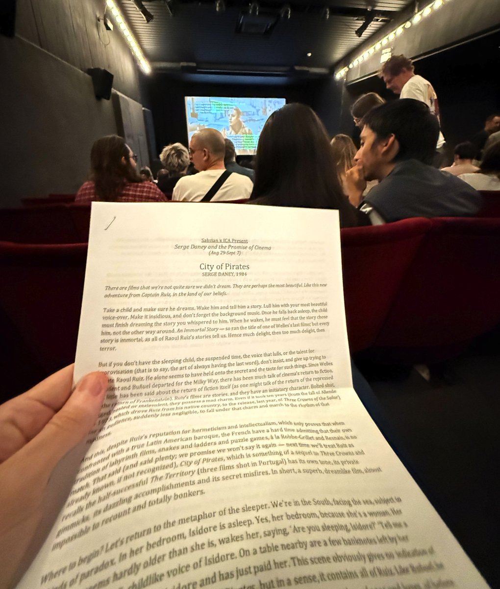 city of pirates at the <a href="/ICALondon/">Institute of Contemporary Arts</a> was smudgy, billowy, beautiful, sparkling –– Raúl Ruiz doing his bananas thing