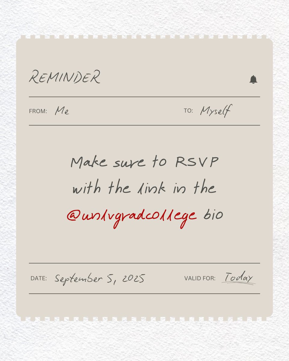 Stand on business and secure your spot by clicking the link here: beacons.ai/unlvgradcolleg…