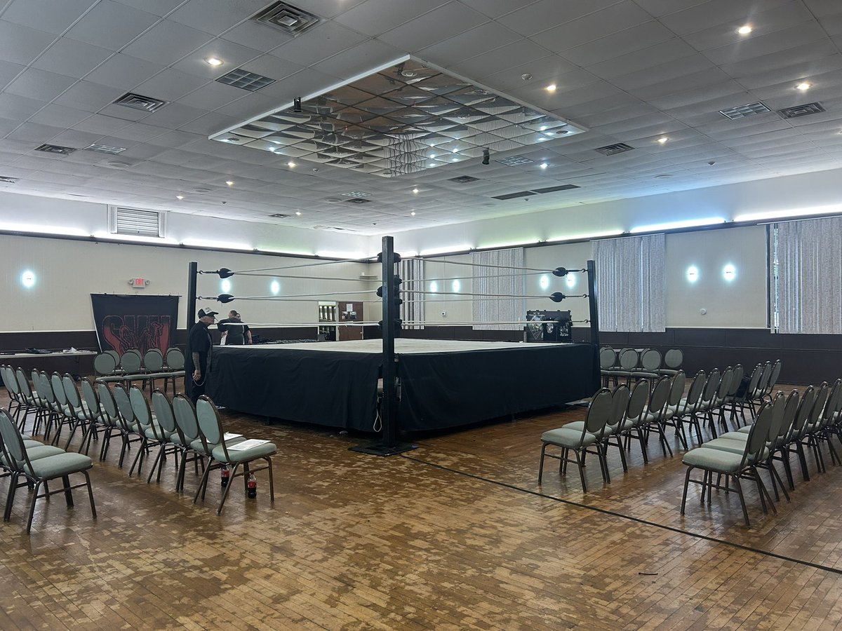 Filming at the Mecca tonight for SVN wrestling