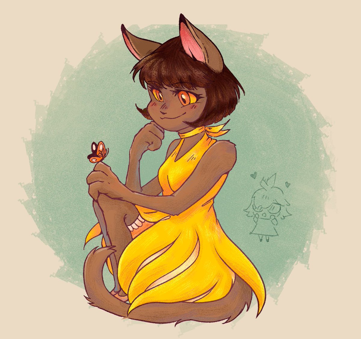 Ivy (and me astounded in the background)  #lackadaisy #lackadaisyfanart