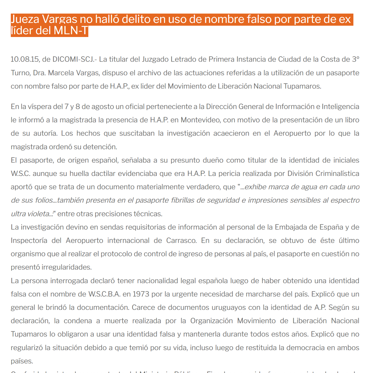 notibling's tweet photo. ⚡| Esteban #Queimada
La jueza Vargas imputó a Esteban Queimada:

La misma jueza habría sido quien no halló delito en uso de nombre falso por parte de ex líder del MLN-T

https://t.co/rCSuCXeZmh https://t.co/6KfJeYEiIr