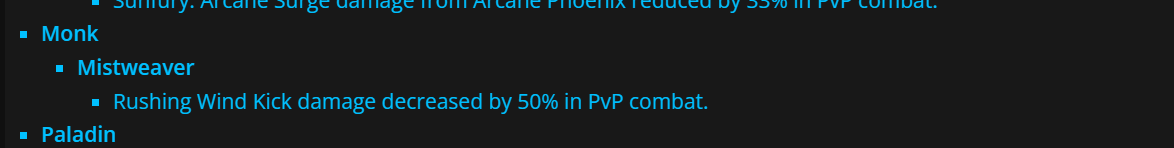 MeramiNi's tweet image. ???
Pres is the best healer and it got a 0.5% nerf
Rshaman/hpriest didnt receive a nerf

Mw got a -15% healing -40% dmg nerf and basically got removed from the game
Since insta vivify is removed castweaver is also gone and RWK will be completely worthless now
????????????????????
