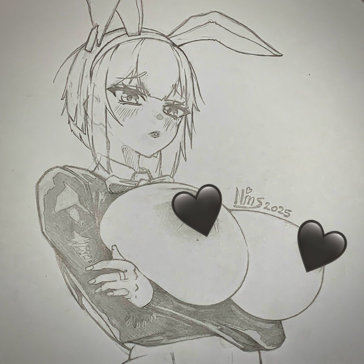 Another messy sketch of a Nikke. Rouges bunny suit didn’t come with reliable patches.
